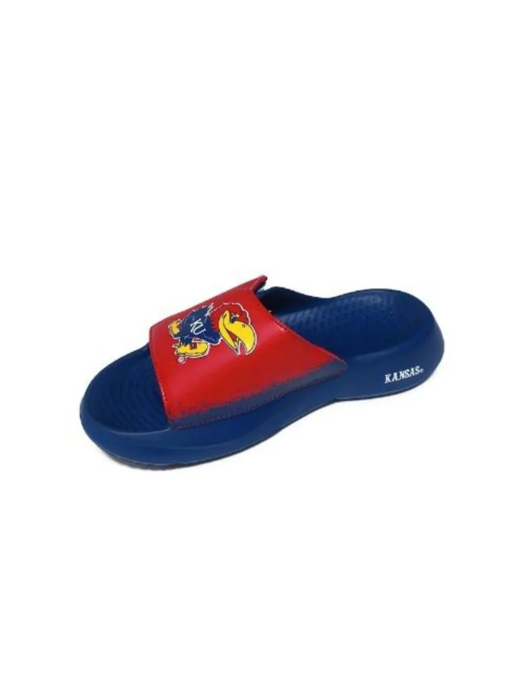 Kansas Jayhawks adidas Lightblaze Slide Mens Size 6 Womens Size 7 Sandals Blue